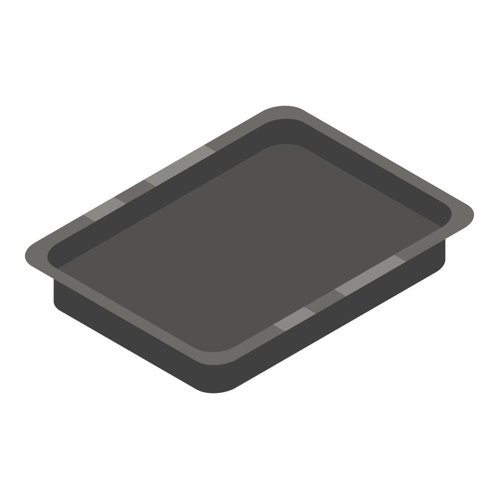 Bakery tray icon, isometric style vector