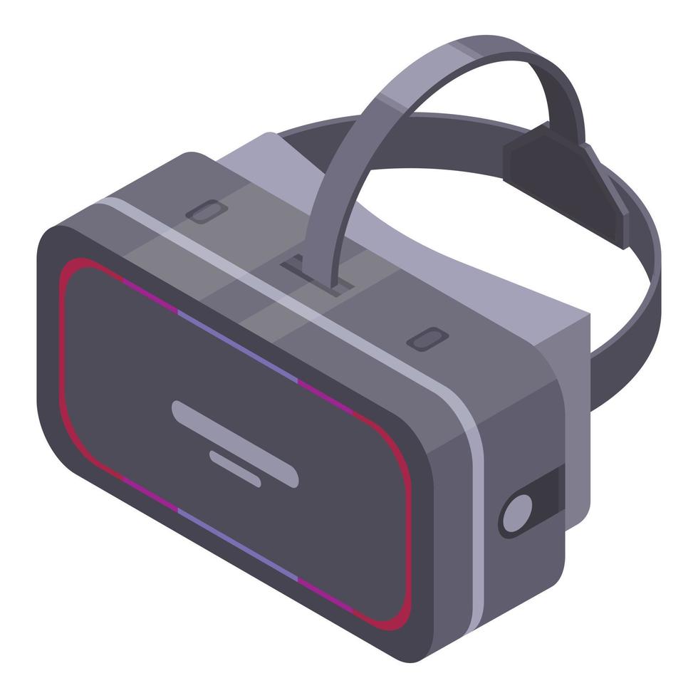 Headset vr goggles icon, isometric style vector