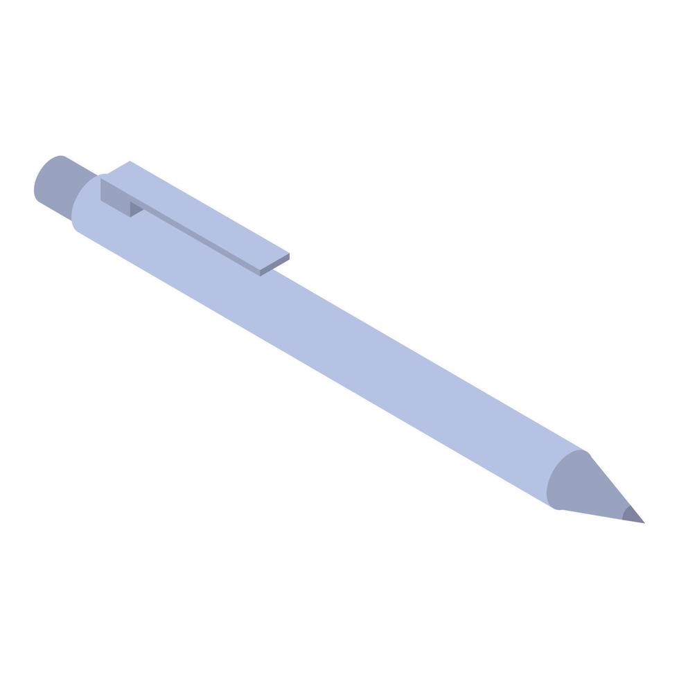 Office pen icon, isometric style vector