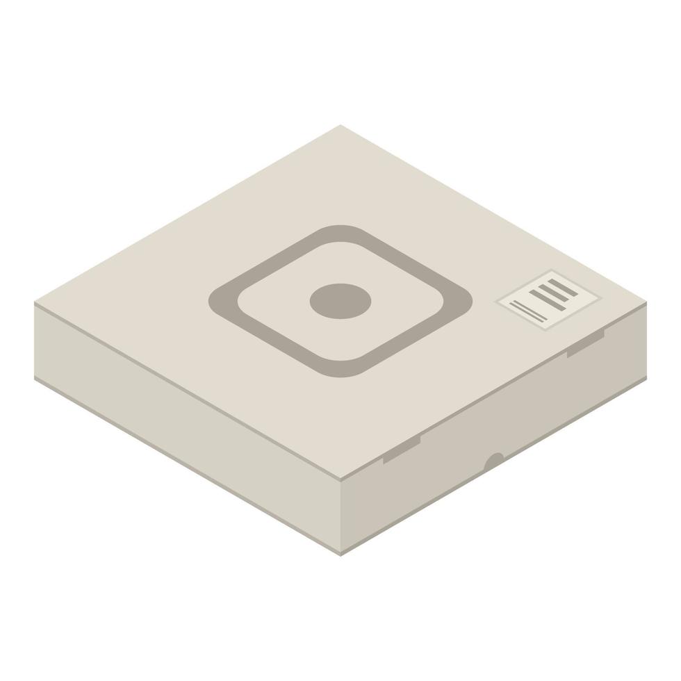 Delivery flat box icon, isometric style vector