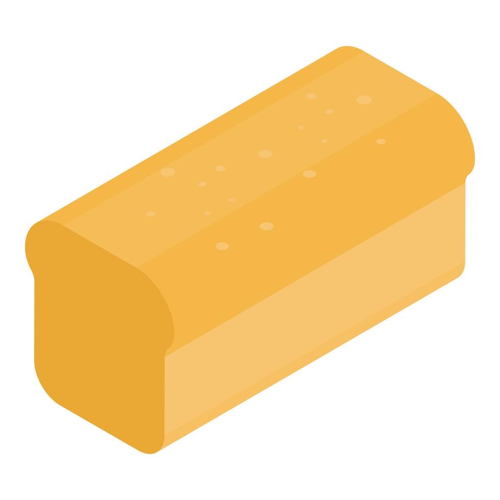 Home bread icon, isometric style vector