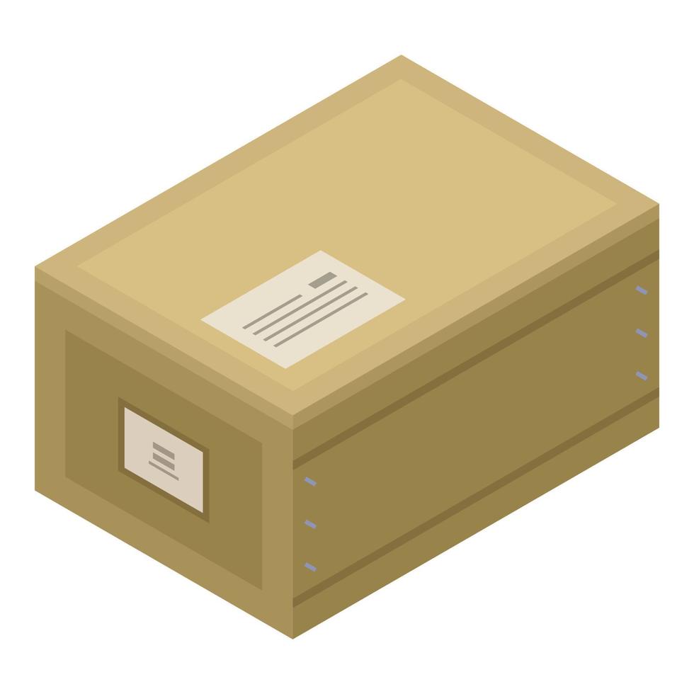 Postal box icon, isometric style vector