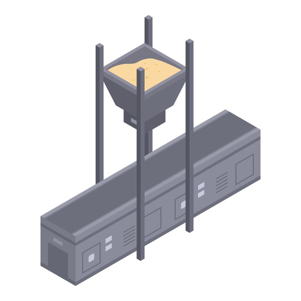 Bakery factory line icon, isometric style vector