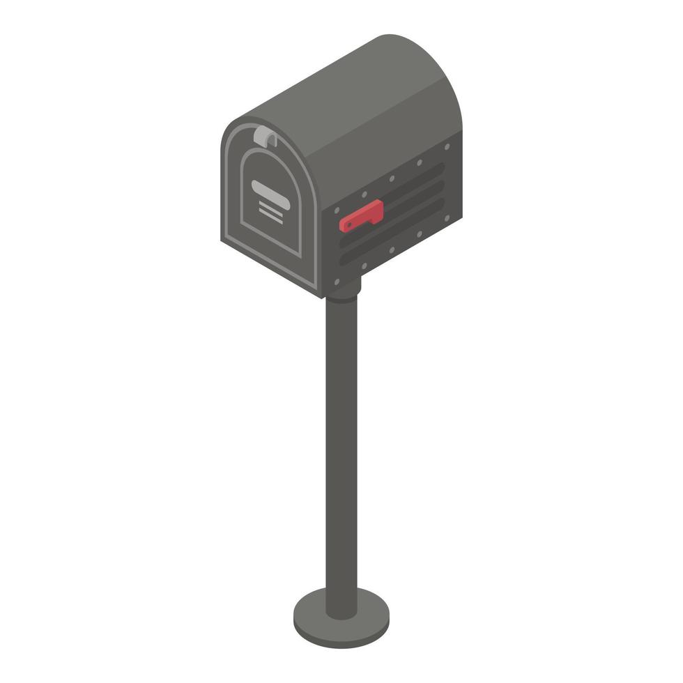 House mail box icon, isometric style vector