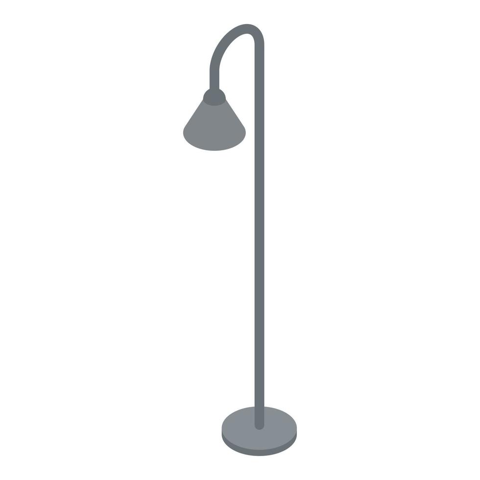 Steel room lamp icon, isometric style vector