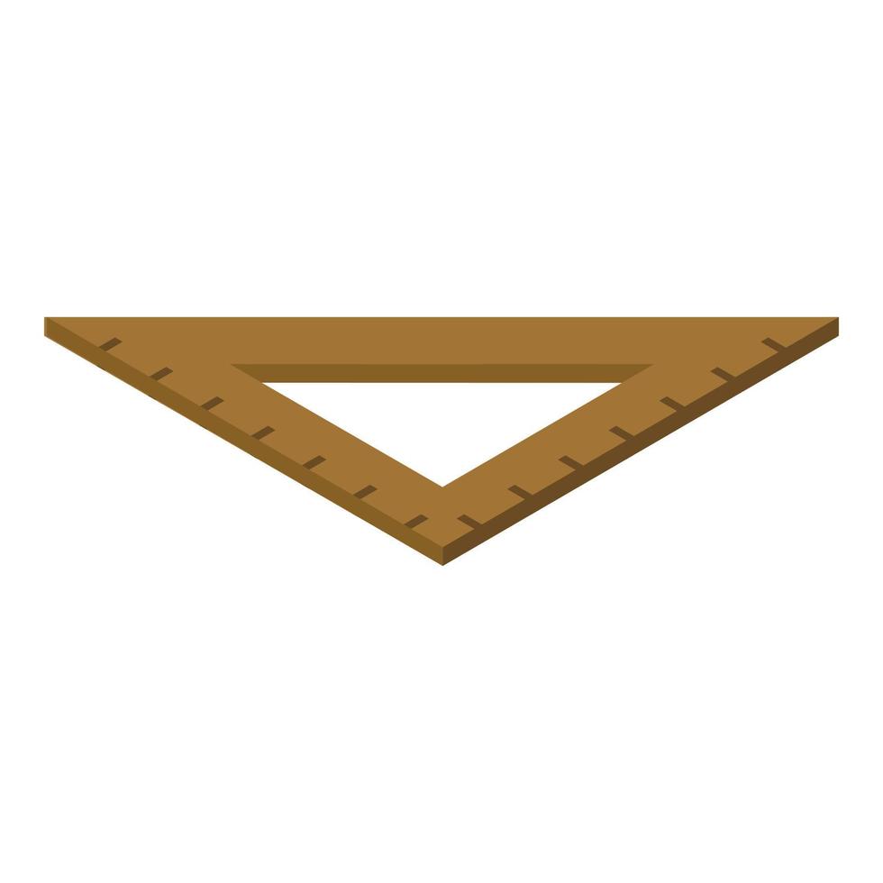 Wood angle ruler icon, isometric style vector