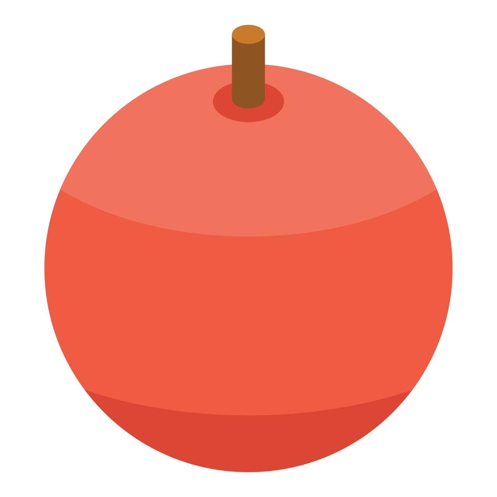 Red apple icon, isometric style vector