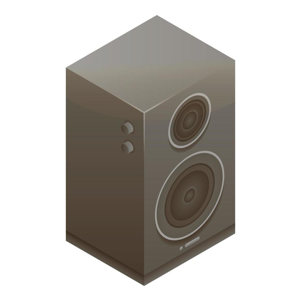 Music speaker icon, isometric style vector