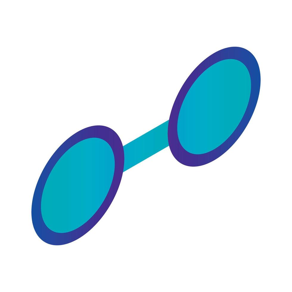 Glasses icon, isometric style vector