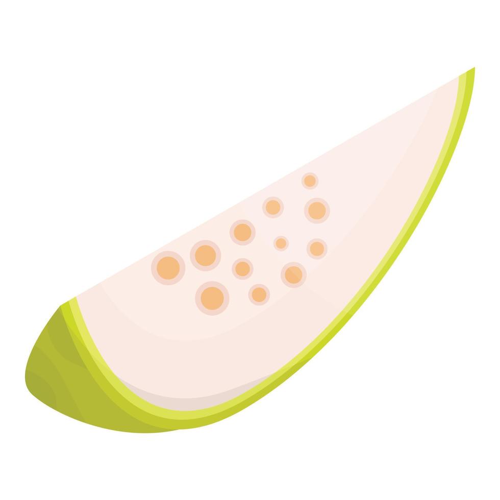 Guava slice icon, isometric style vector