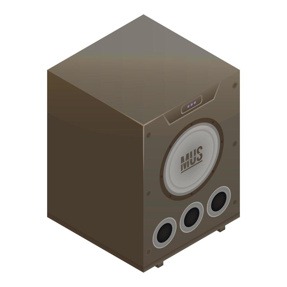 icono de altavoz digital, estilo isométrico vector