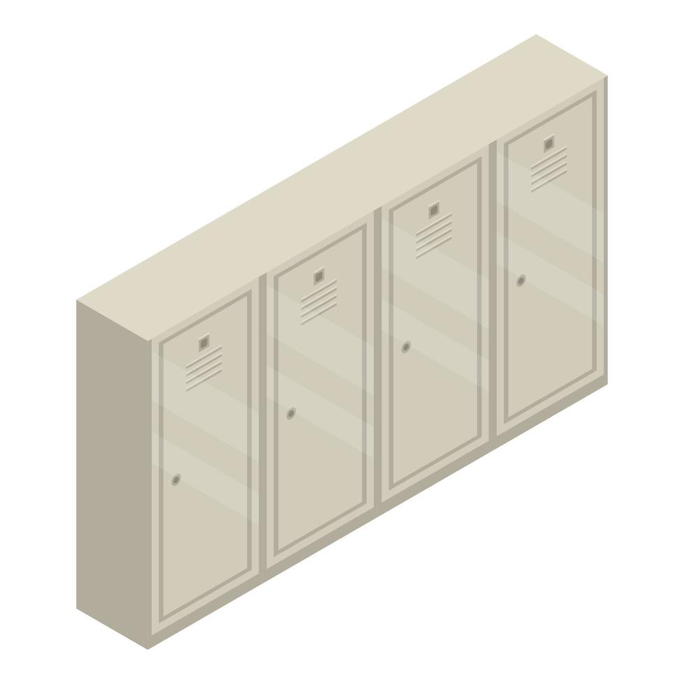 Lockers icon, isometric style vector