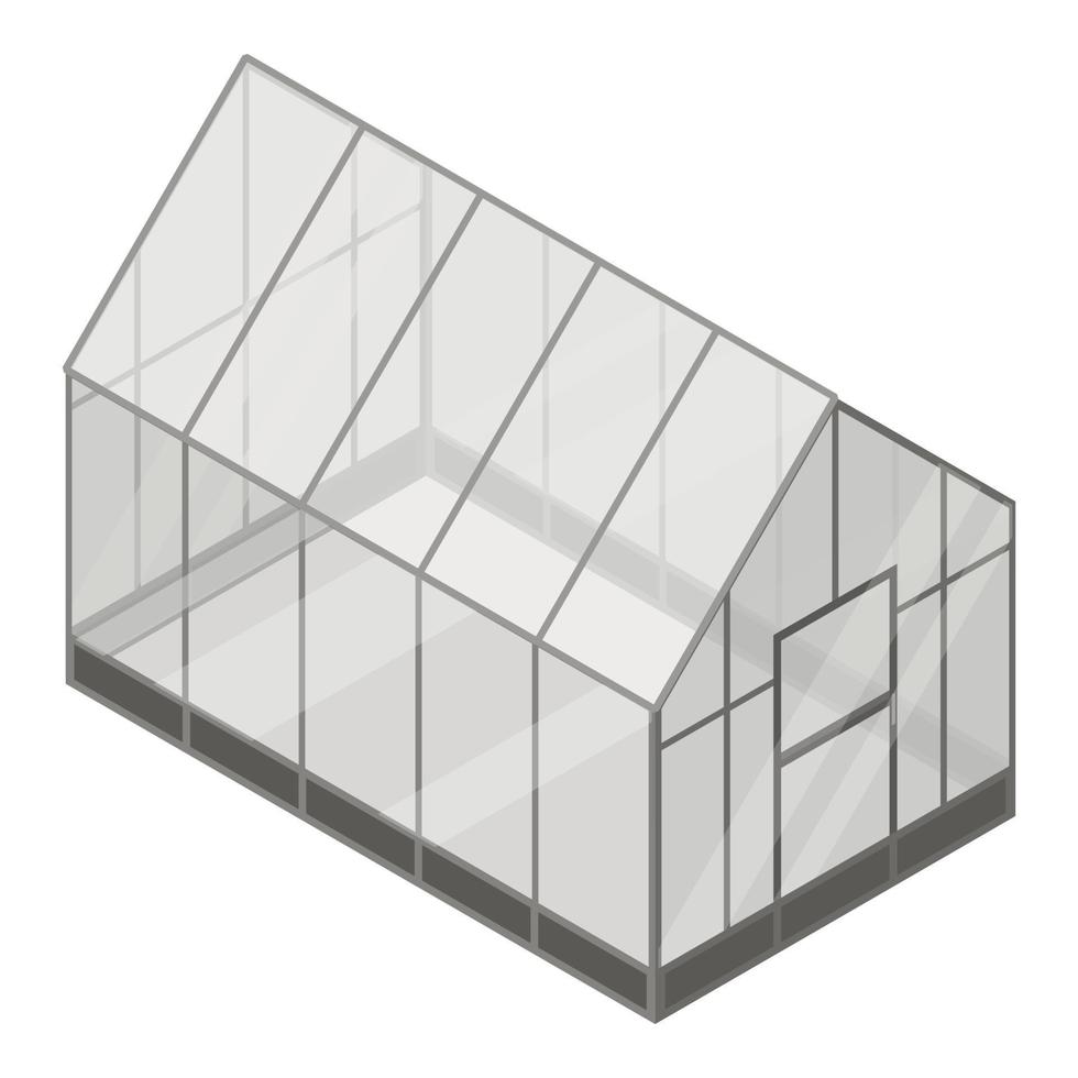 Home greenhouse icon, isometric style vector