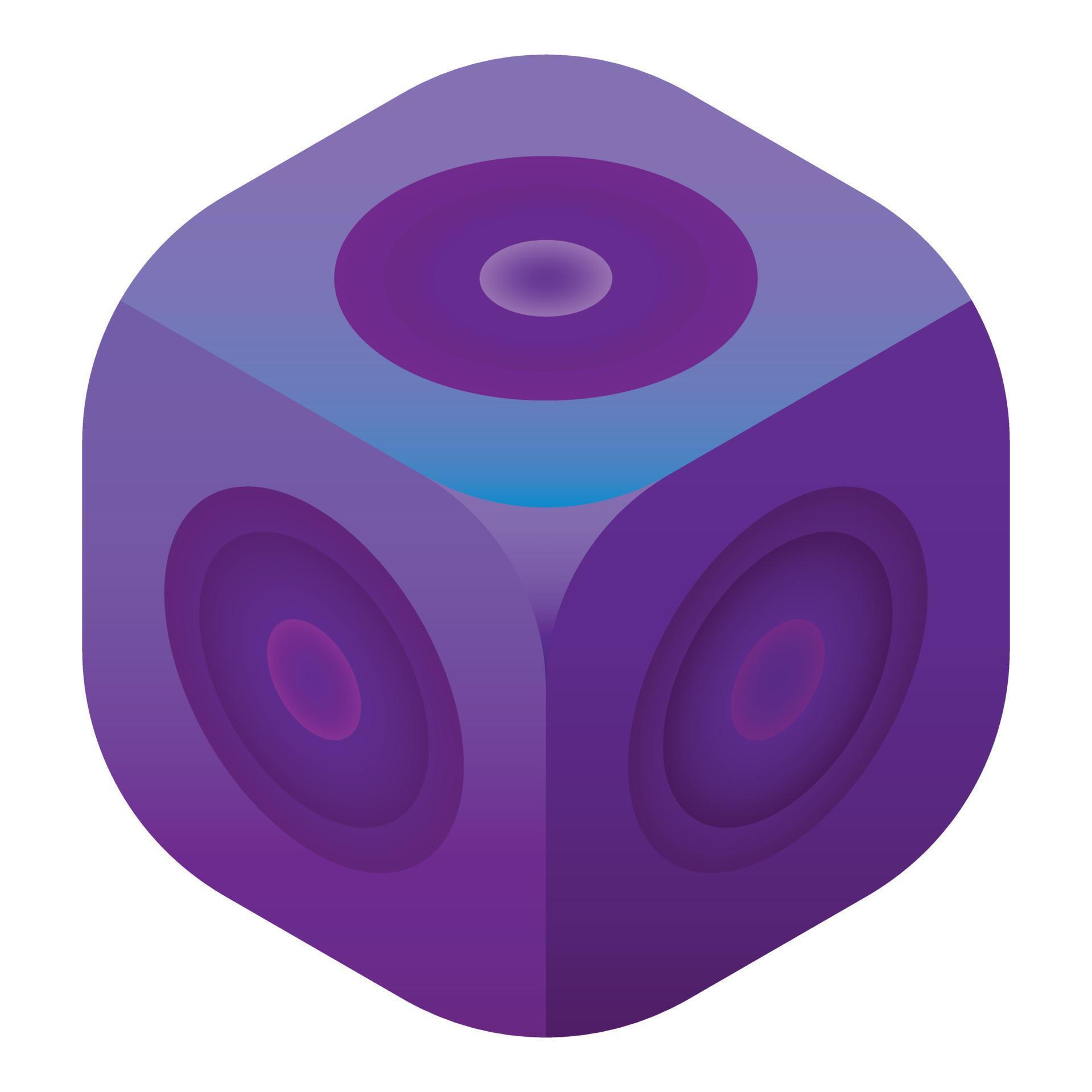 Violet dice cube icon, isometric style 15201866 Vector Art at Vecteezy