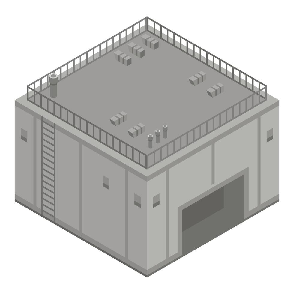 icono de la planta de refinería de la ciudad, estilo isométrico vector