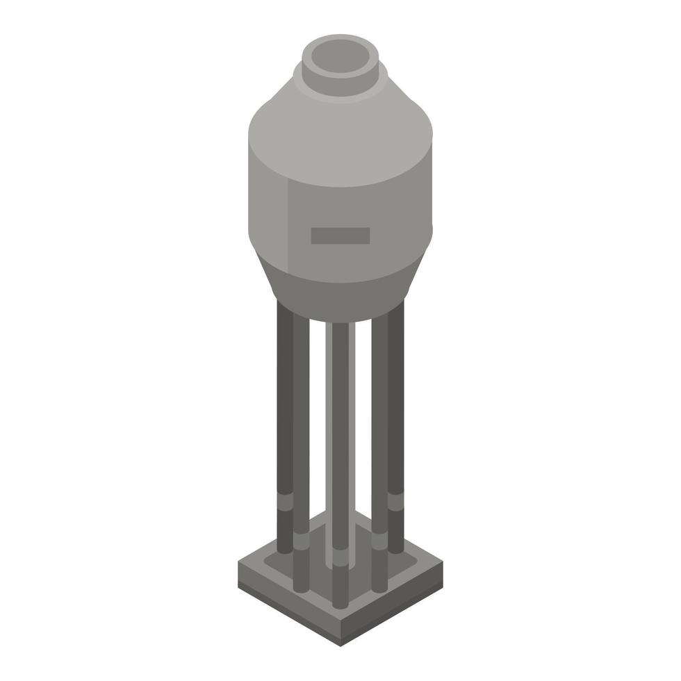 icono del tanque de la planta de refinería, estilo isométrico vector