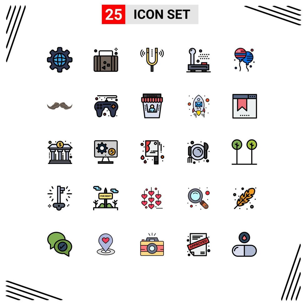 Set of 25 Modern UI Icons Symbols Signs for hardware electronic concert electric reference Editable Vector Design Elements