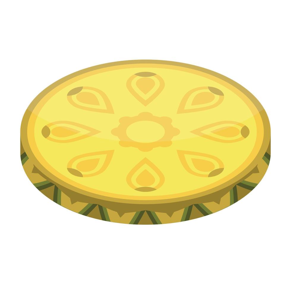 Cut of pineapple icon, isometric style vector