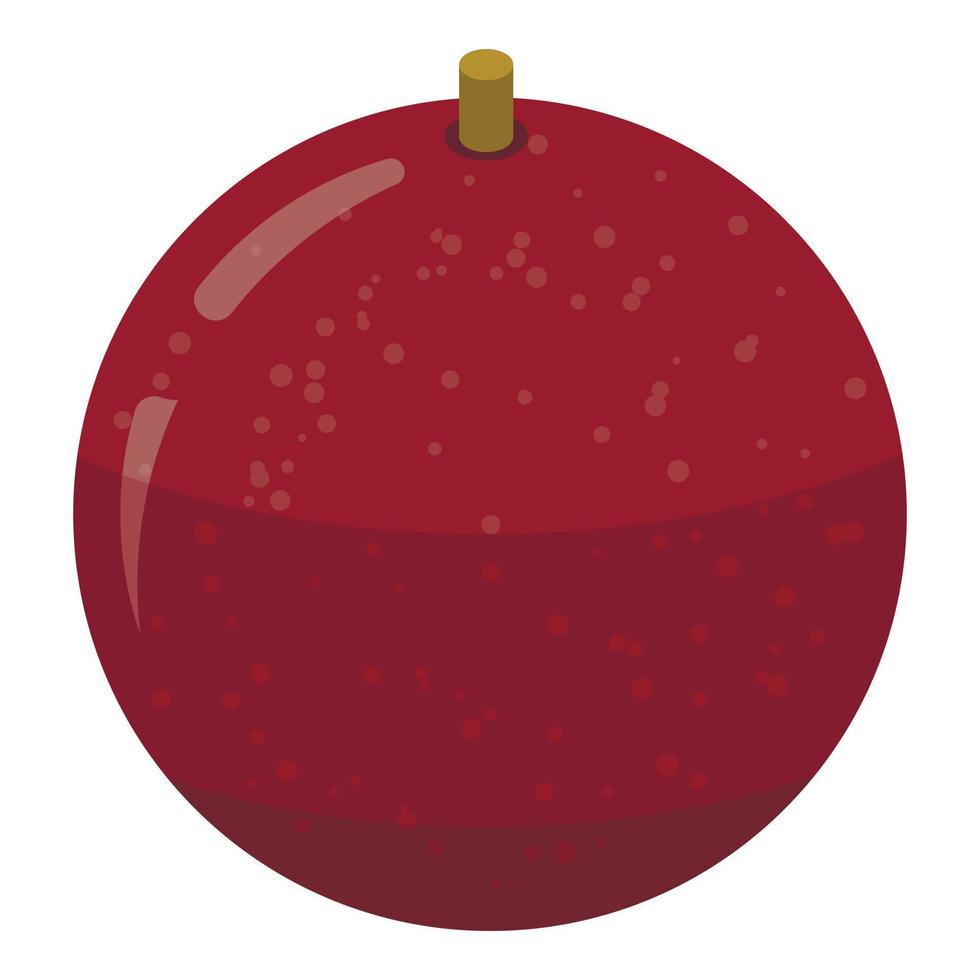 Whole maracuja icon, isometric style vector