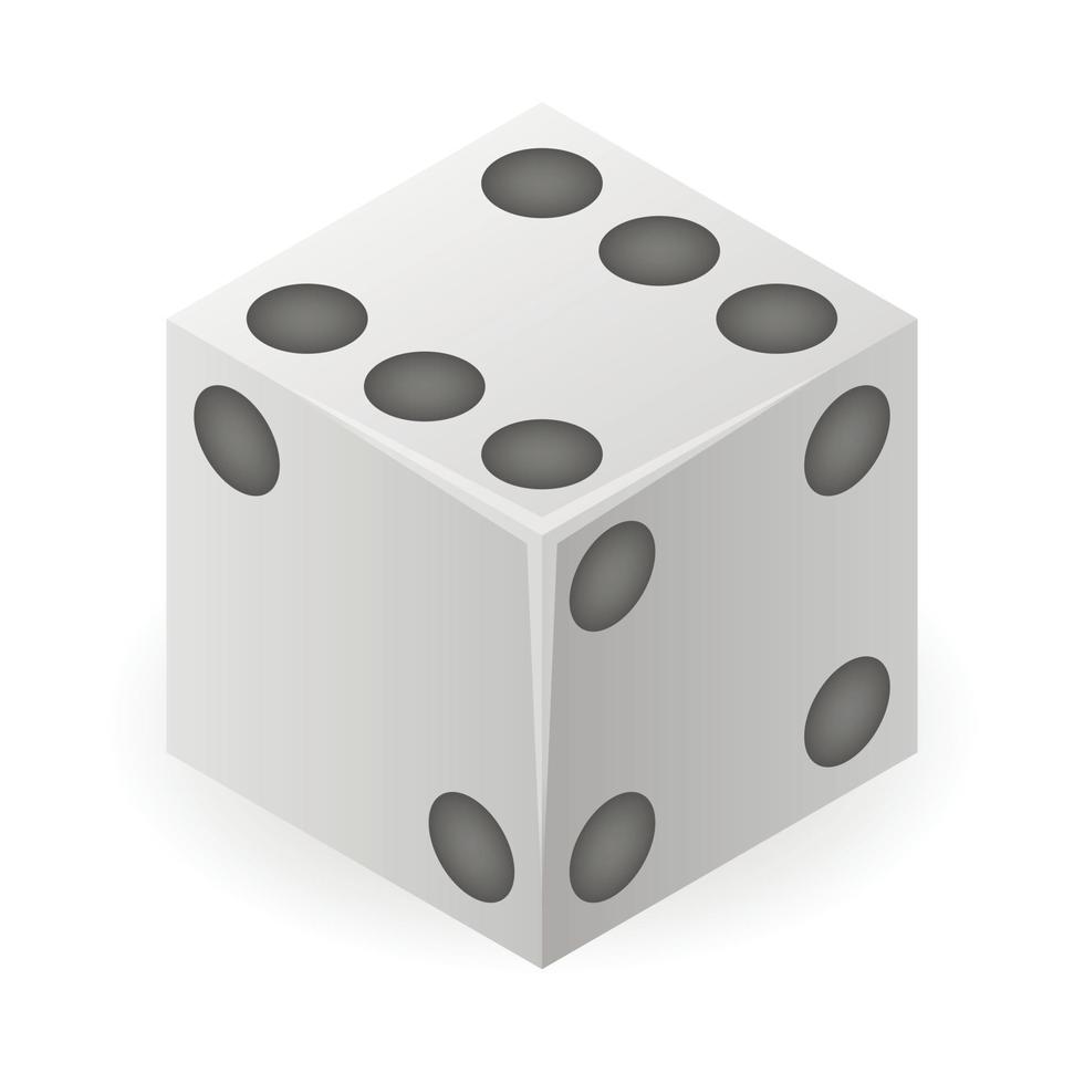 Las vegas dice icon, isometric style vector