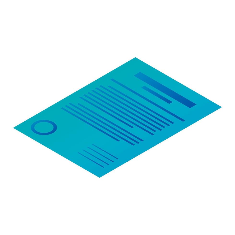 Customer report icon, isometric style vector
