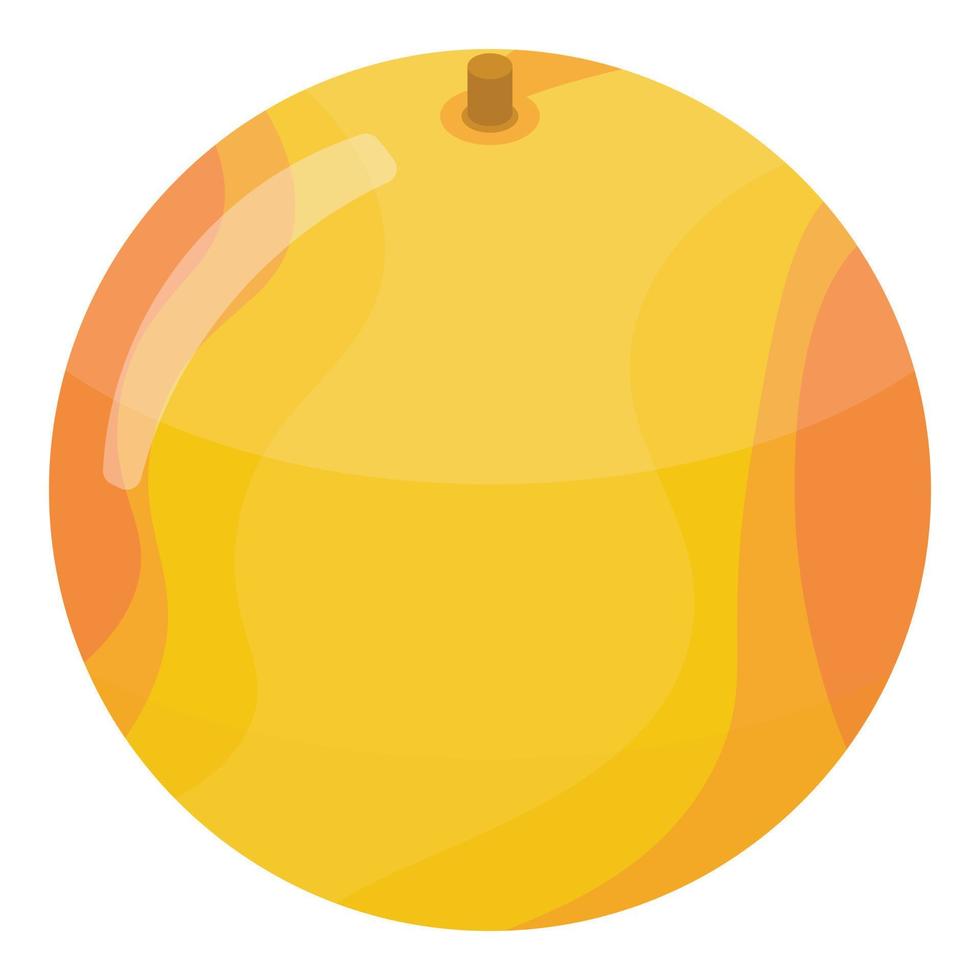 Whole apricot icon, isometric style vector