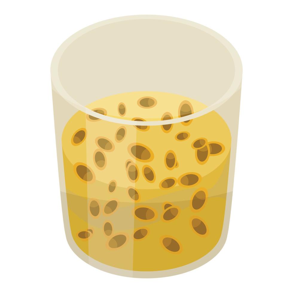 icono de jugo de maracuyá, estilo isométrico vector