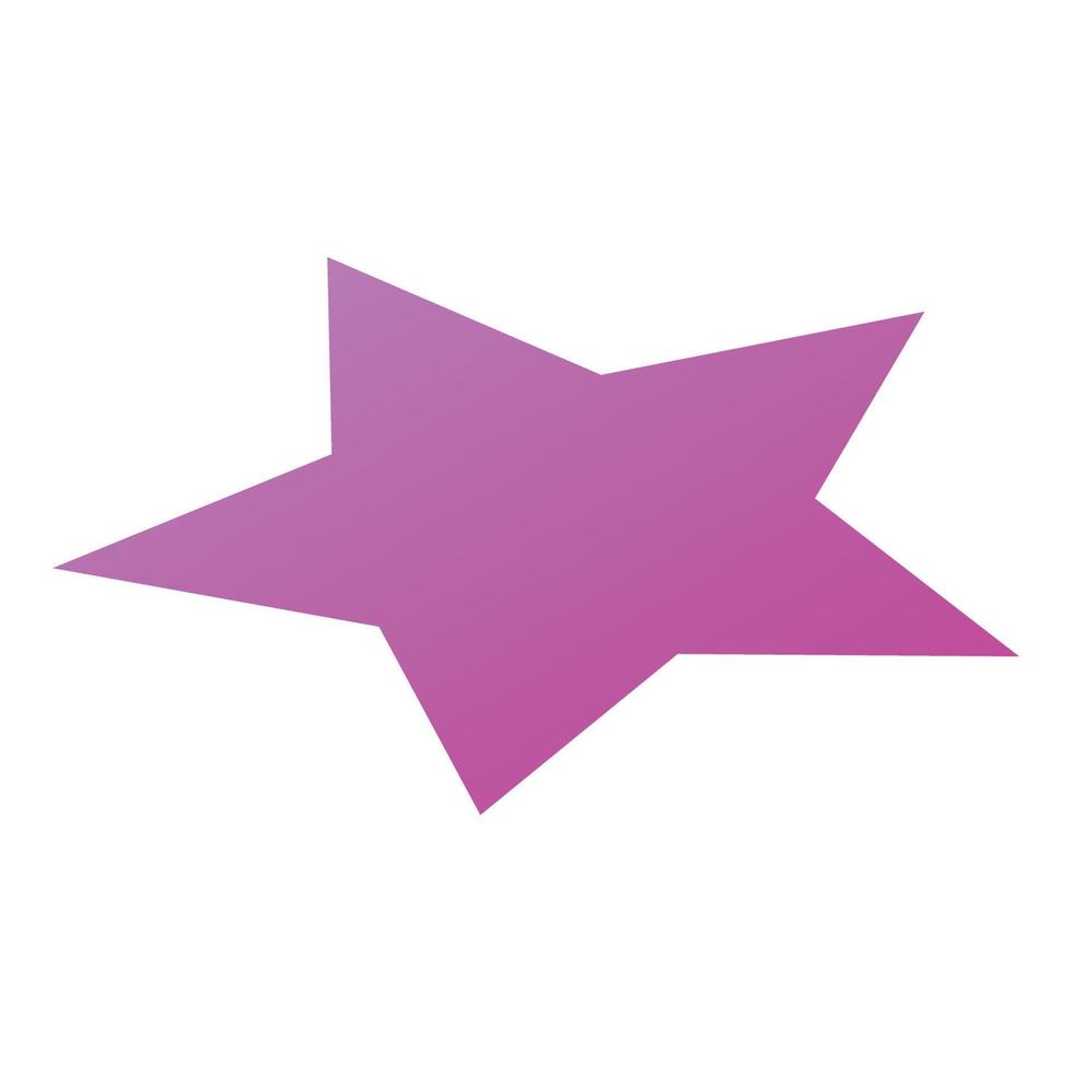 Purple star icon, isometric style vector