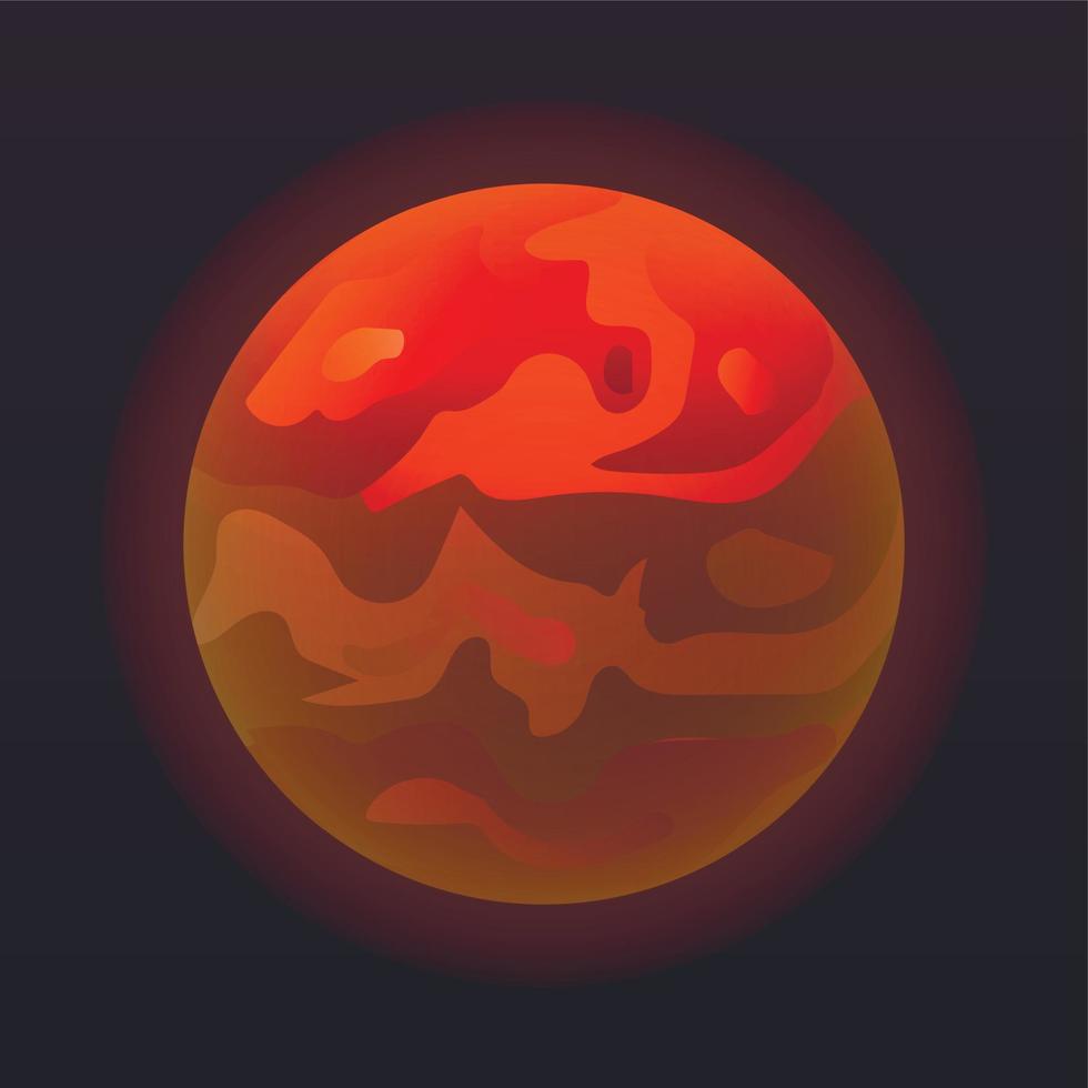 icono del planeta venus, estilo isométrico vector