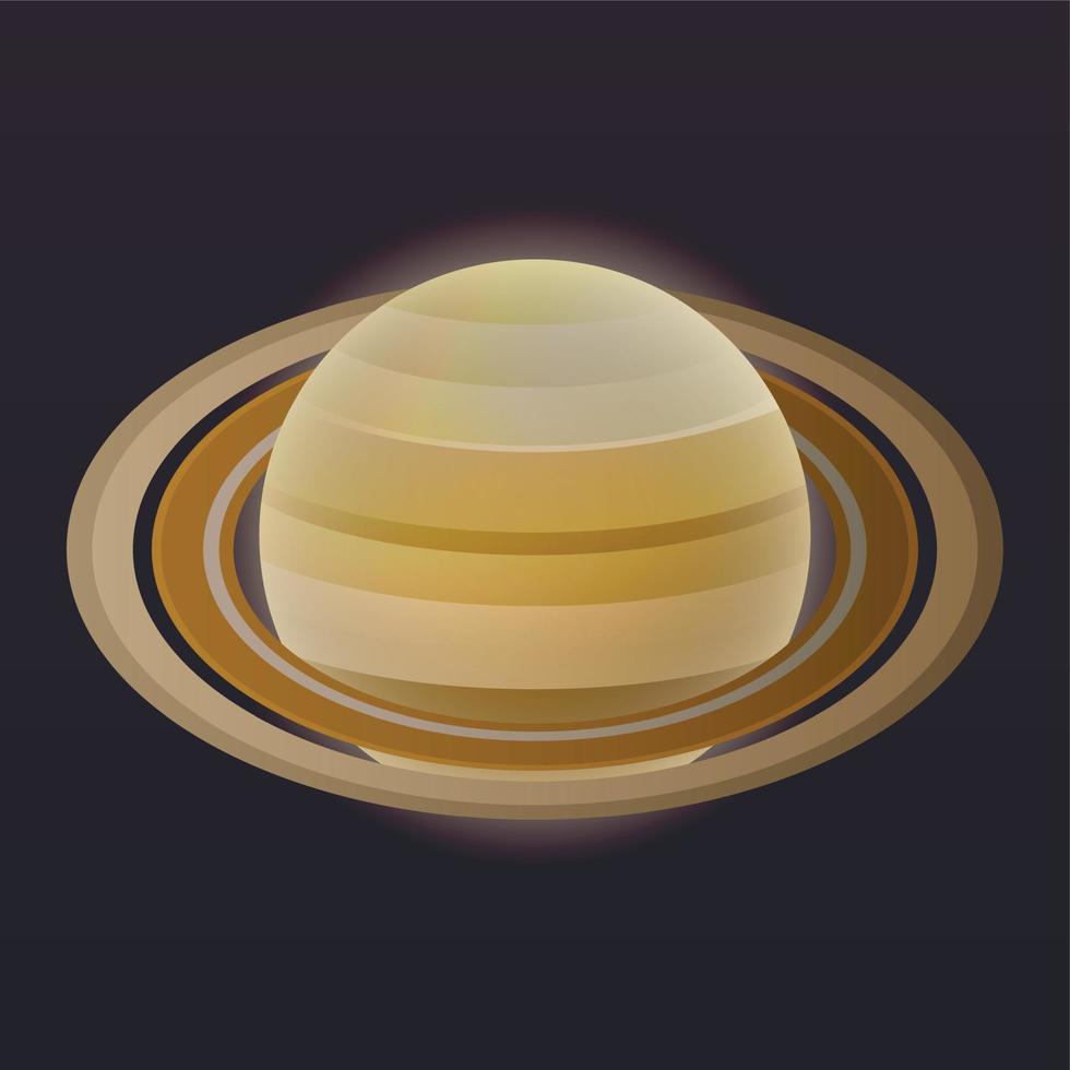Saturn planet icon, isometric style vector