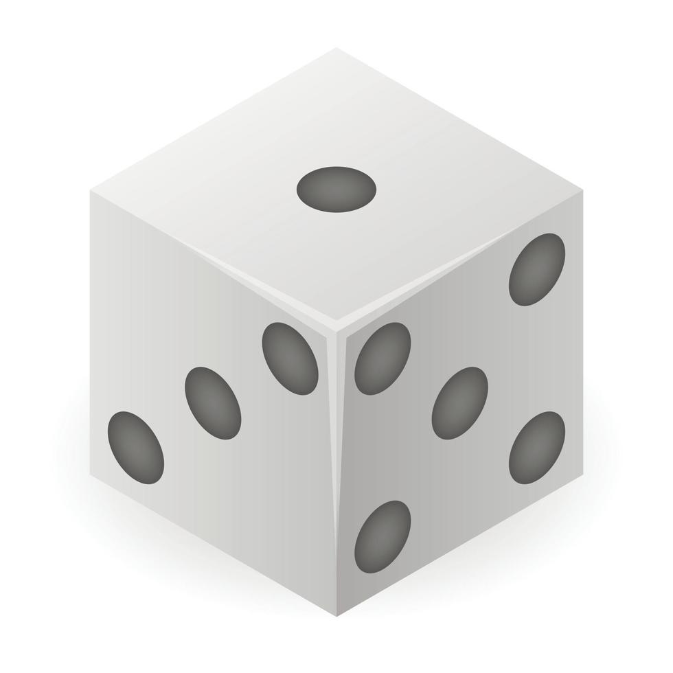 Jackpot dice icon, isometric style vector