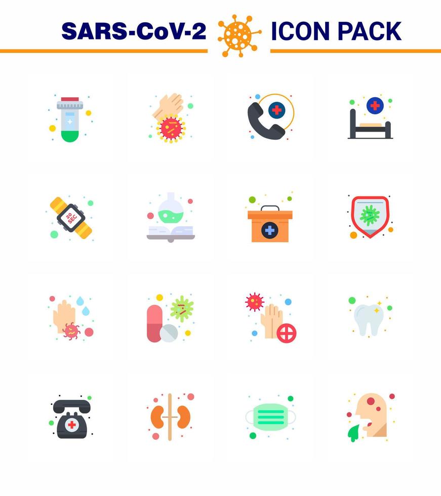 Simple Set of Covid19 Protection Blue 25 icon pack icon included twenty hands hygiene doctor on call care hospital viral coronavirus 2019nov disease Vector Design Elements