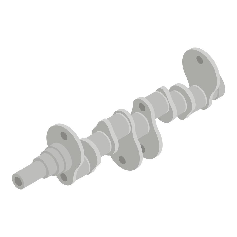 Car motor crankshaft icon, isometric style vector
