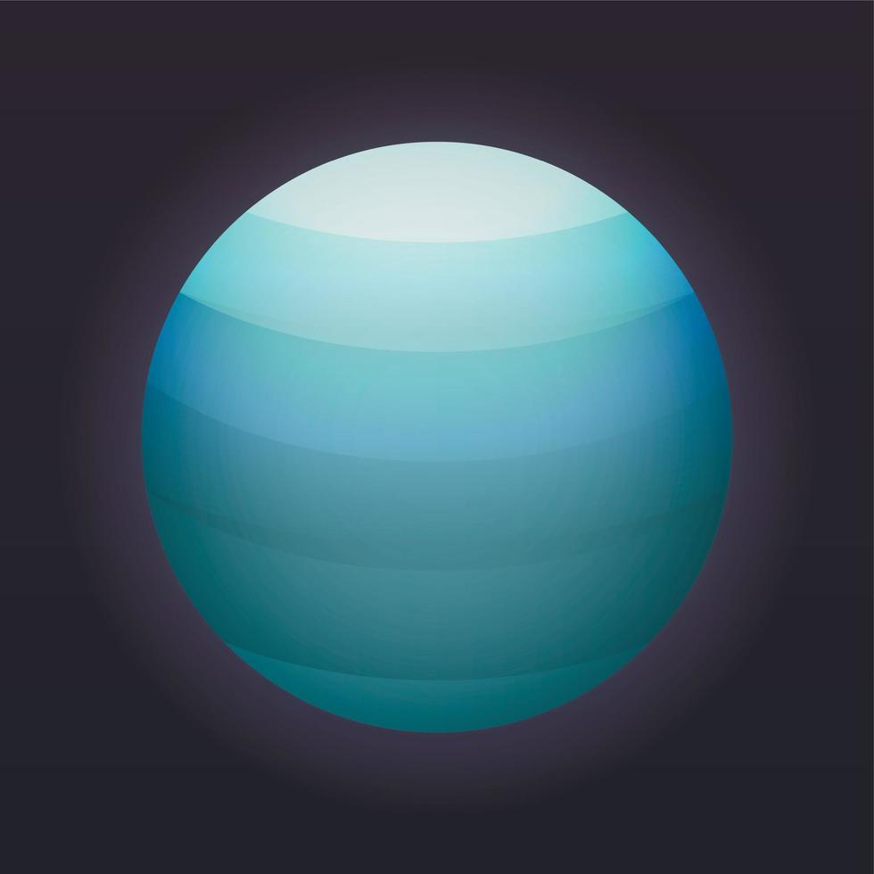 Uranus planet icon, isometric style vector