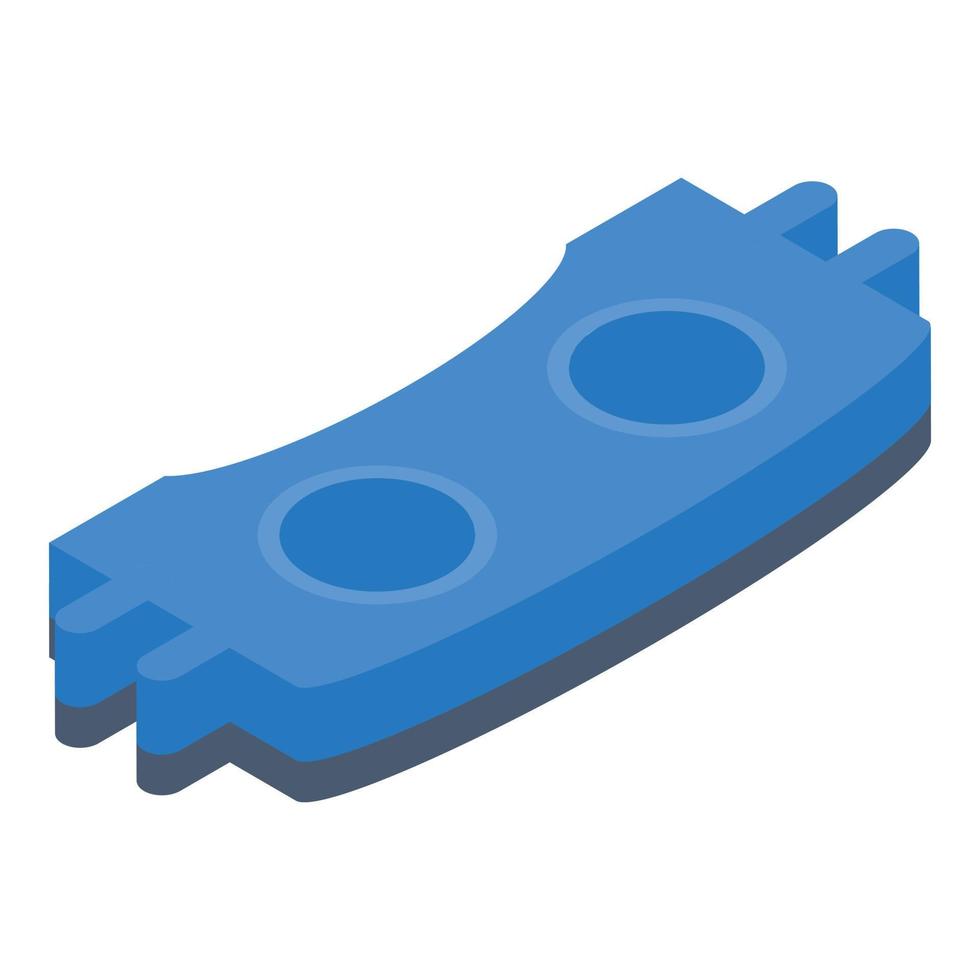 Car brake pad icon, isometric style vector