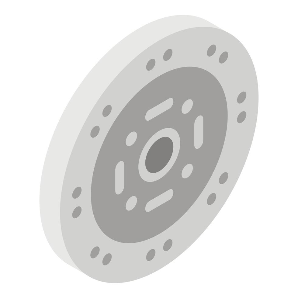 Car clutch disc icon, isometric style vector