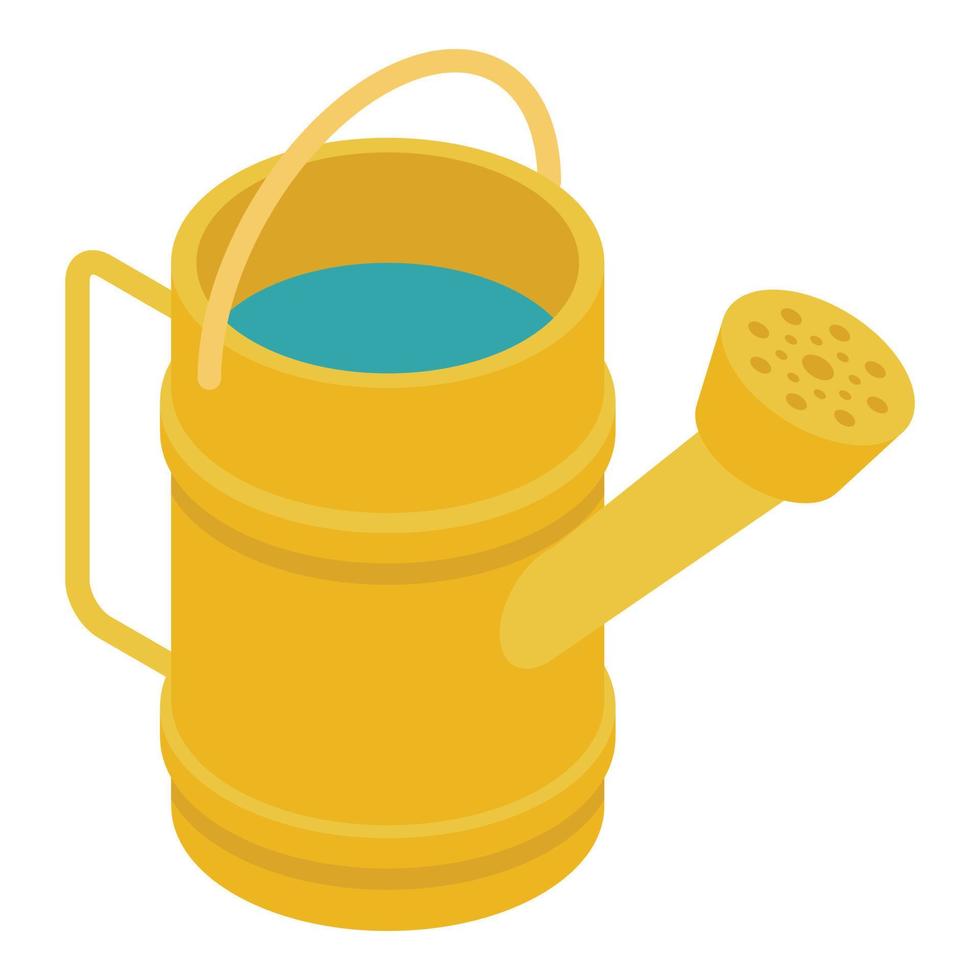 Watering can icon, isometric style vector