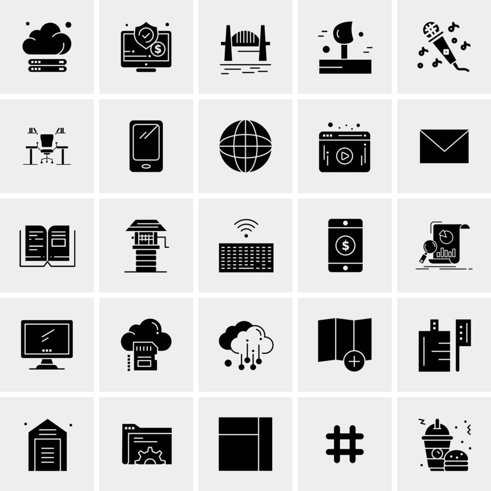 25 Universal Business Icons Vector Creative Icon Illustration to use in web and Mobile Related project