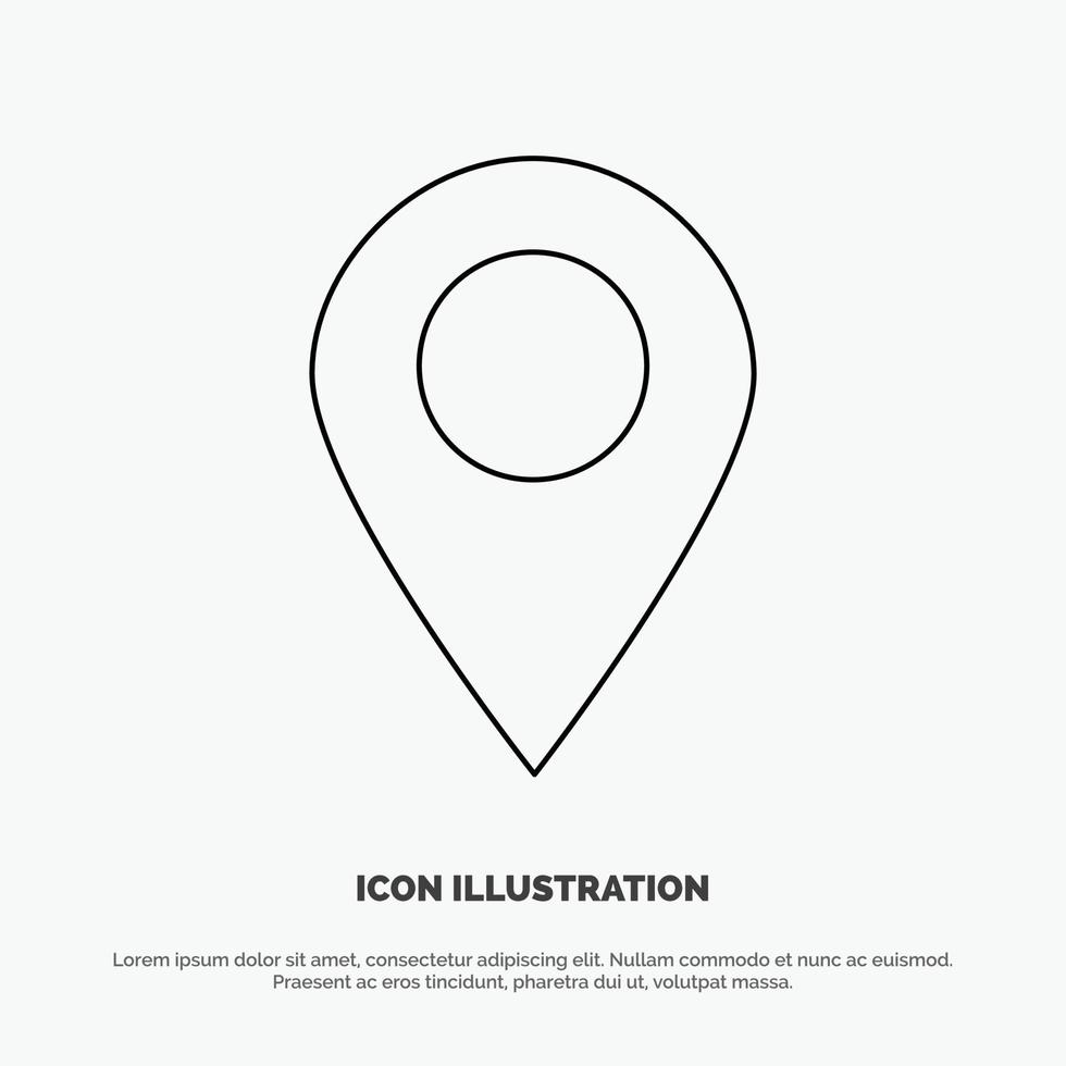 Location Map Marker Pin Line Icon Vector