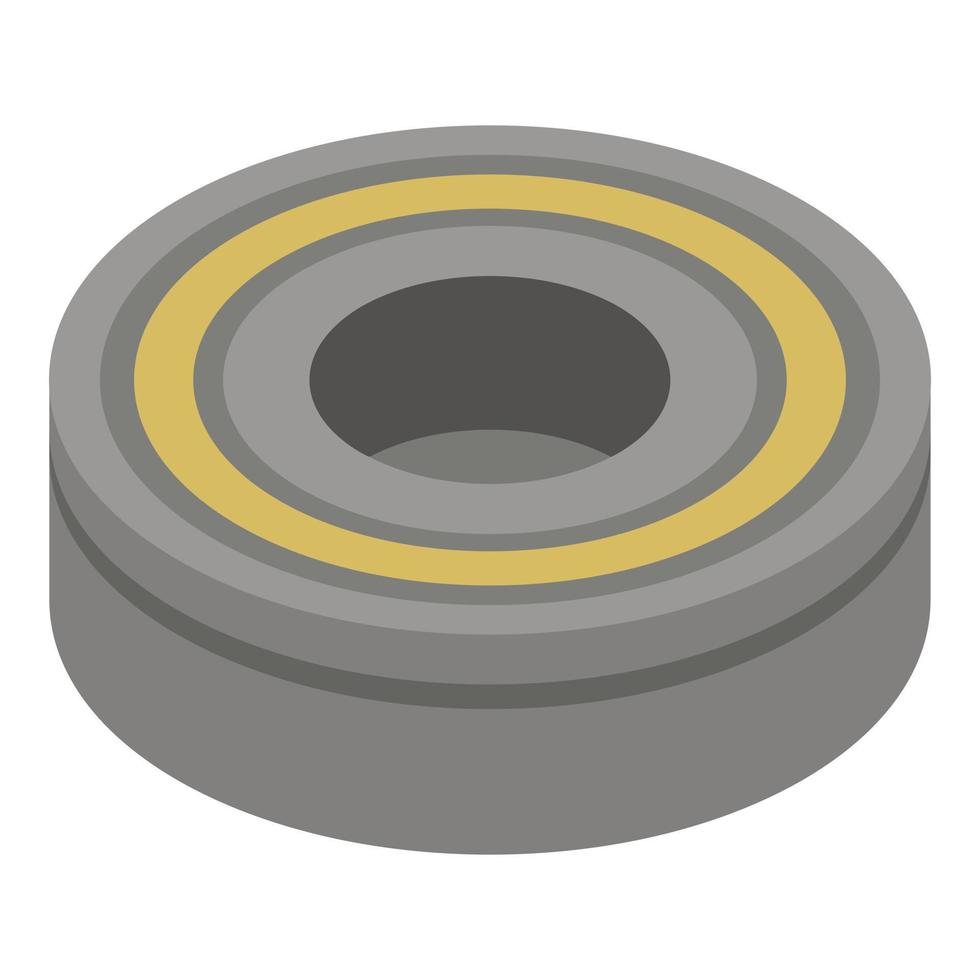 Circle air filter case icon, isometric style vector
