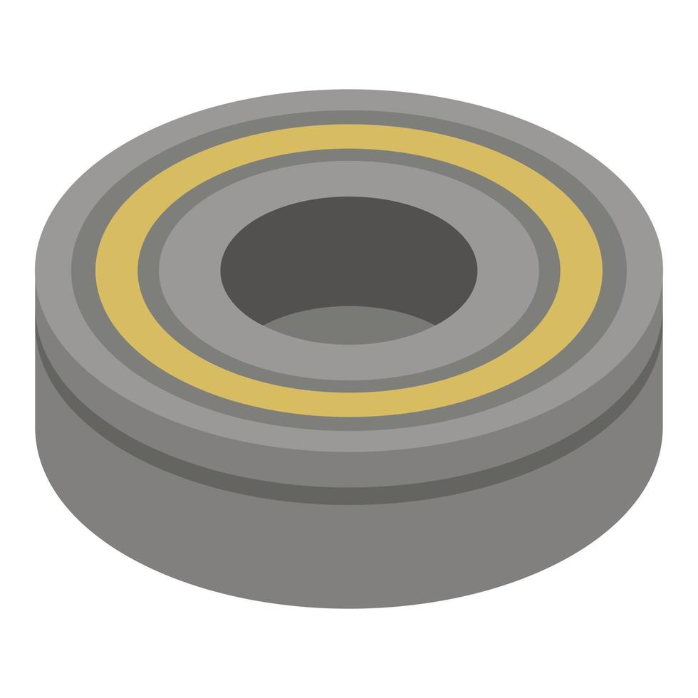 icono de caja de filtro de aire circular, estilo isométrico vector