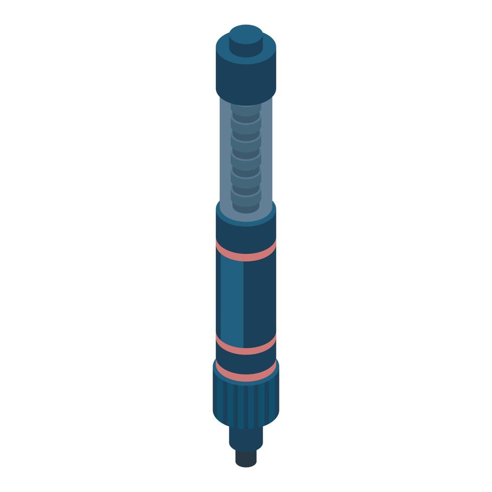 Aquarium thermometer icon, isometric style vector