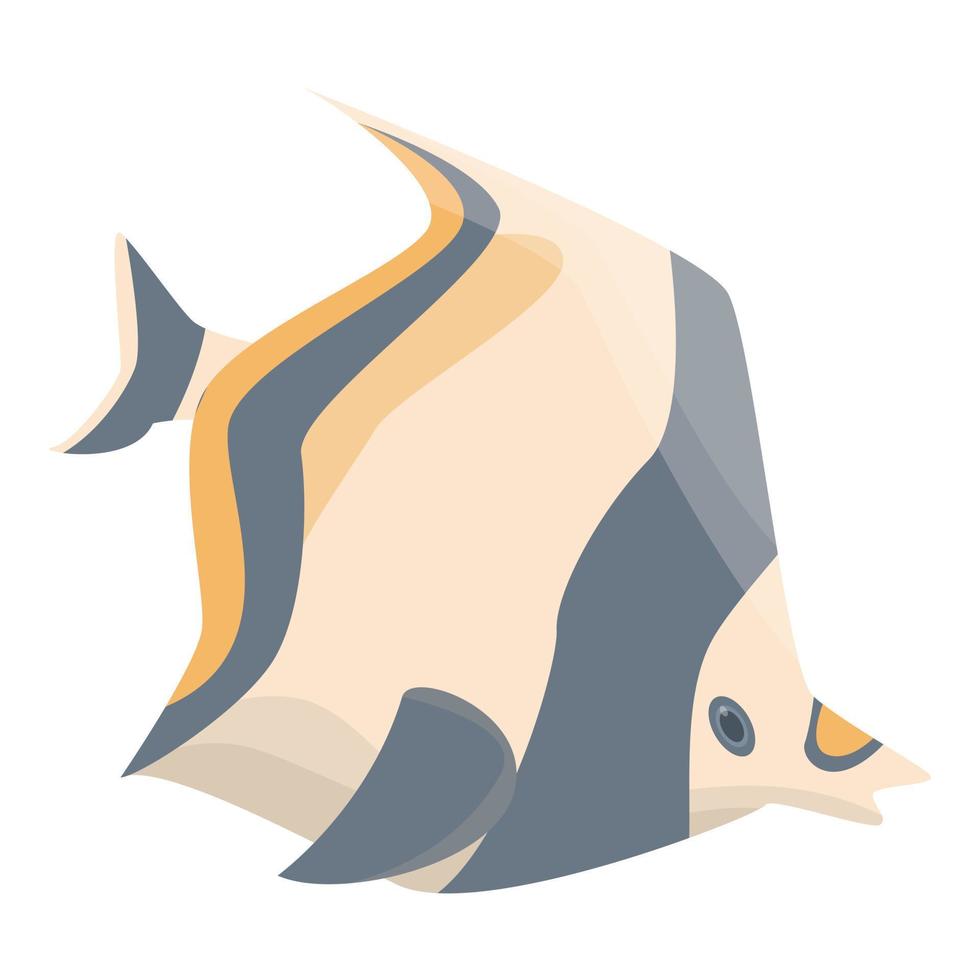 Exotic aquarium fish icon, isometric style vector