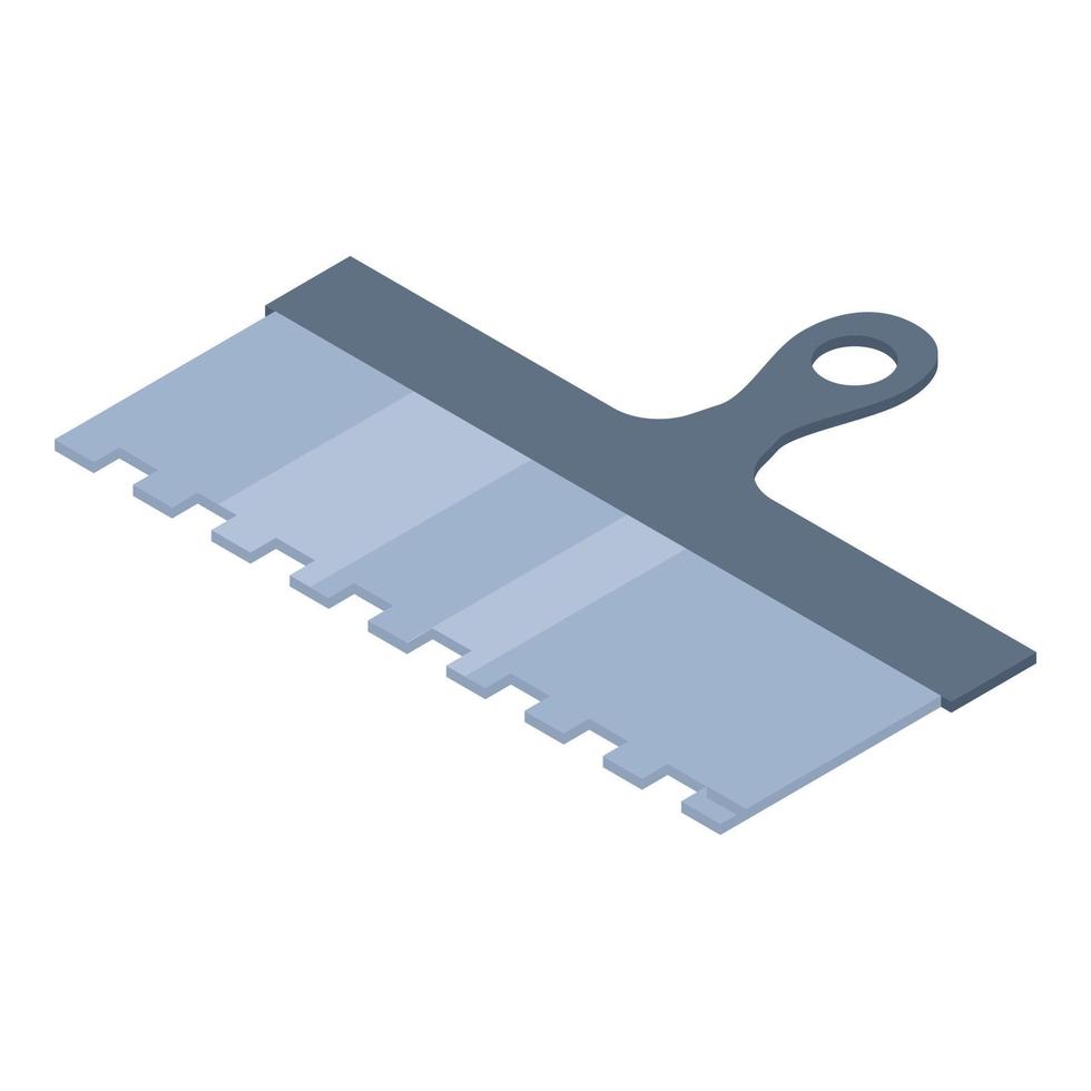 Construction spatula icon, isometric style vector