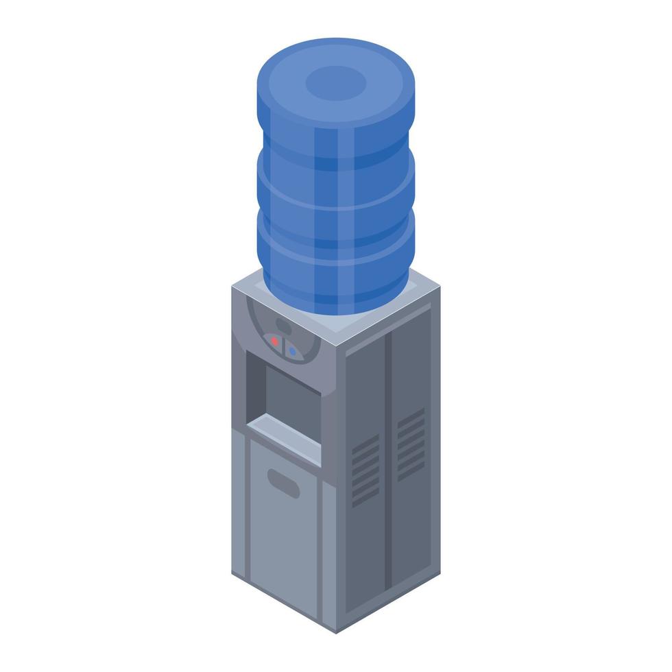 Water cooler icon, isometric style vector