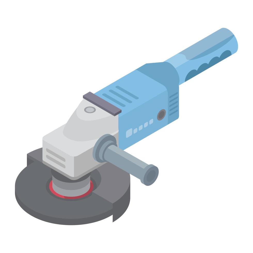 Angle grinder icon, isometric style vector