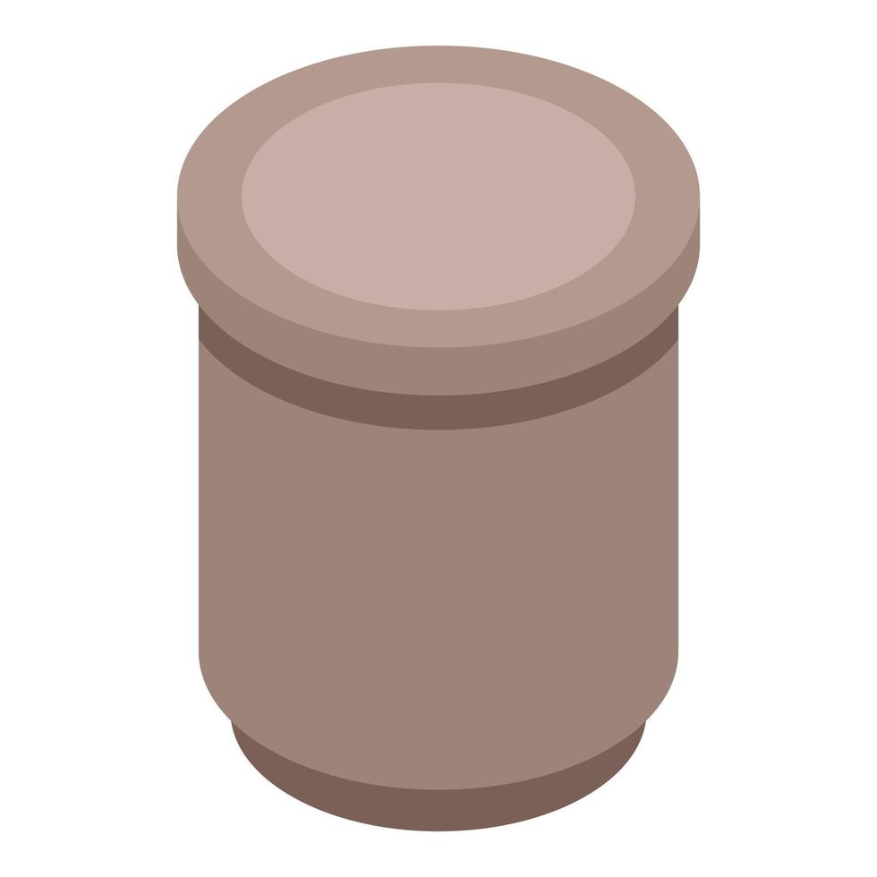 Trash can icon, isometric style vector