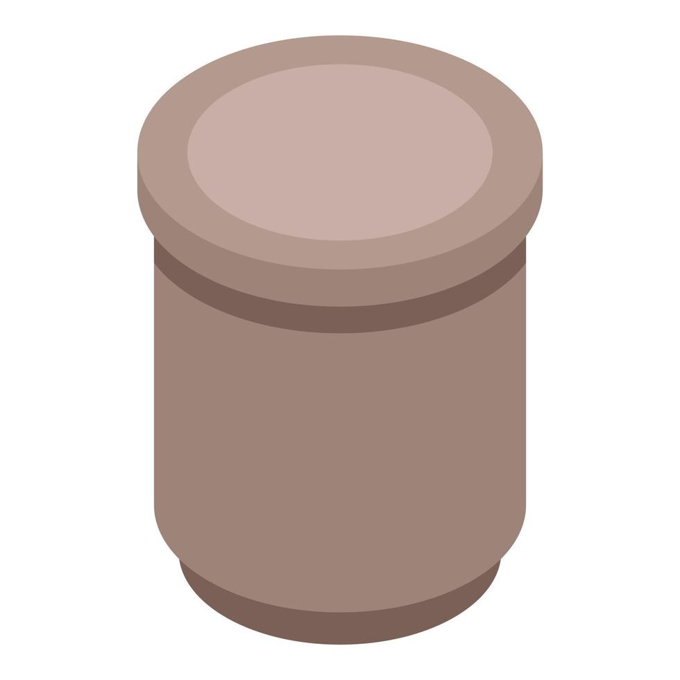 Trash can icon, isometric style vector