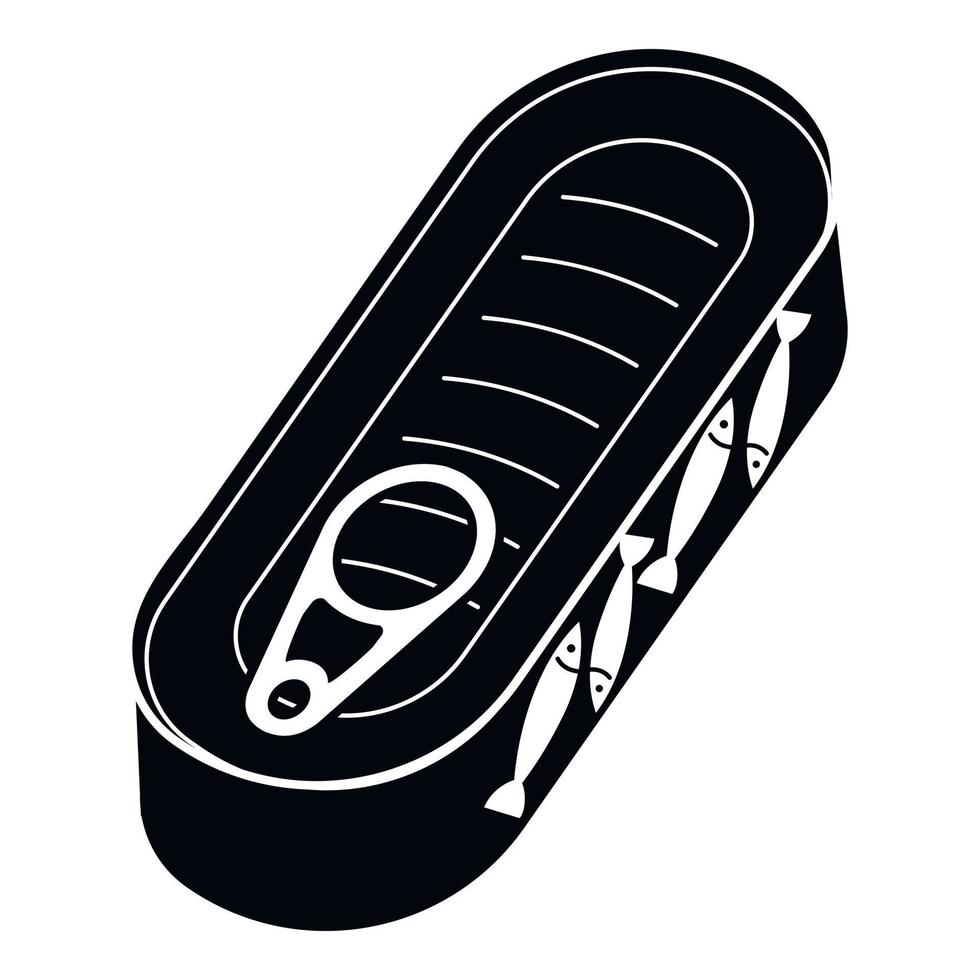 Fish tin can icon, simple style 15202839 Vector Art at Vecteezy