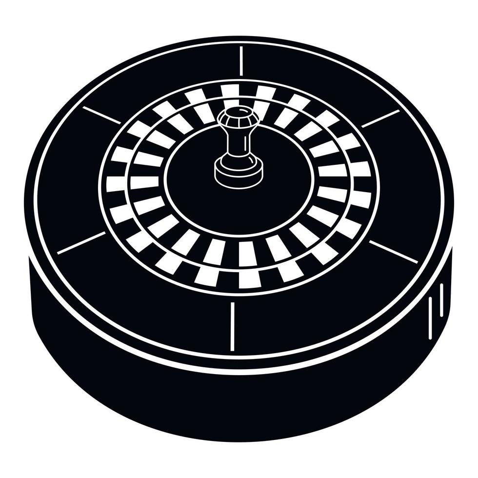 Roulette icon, simple style vector